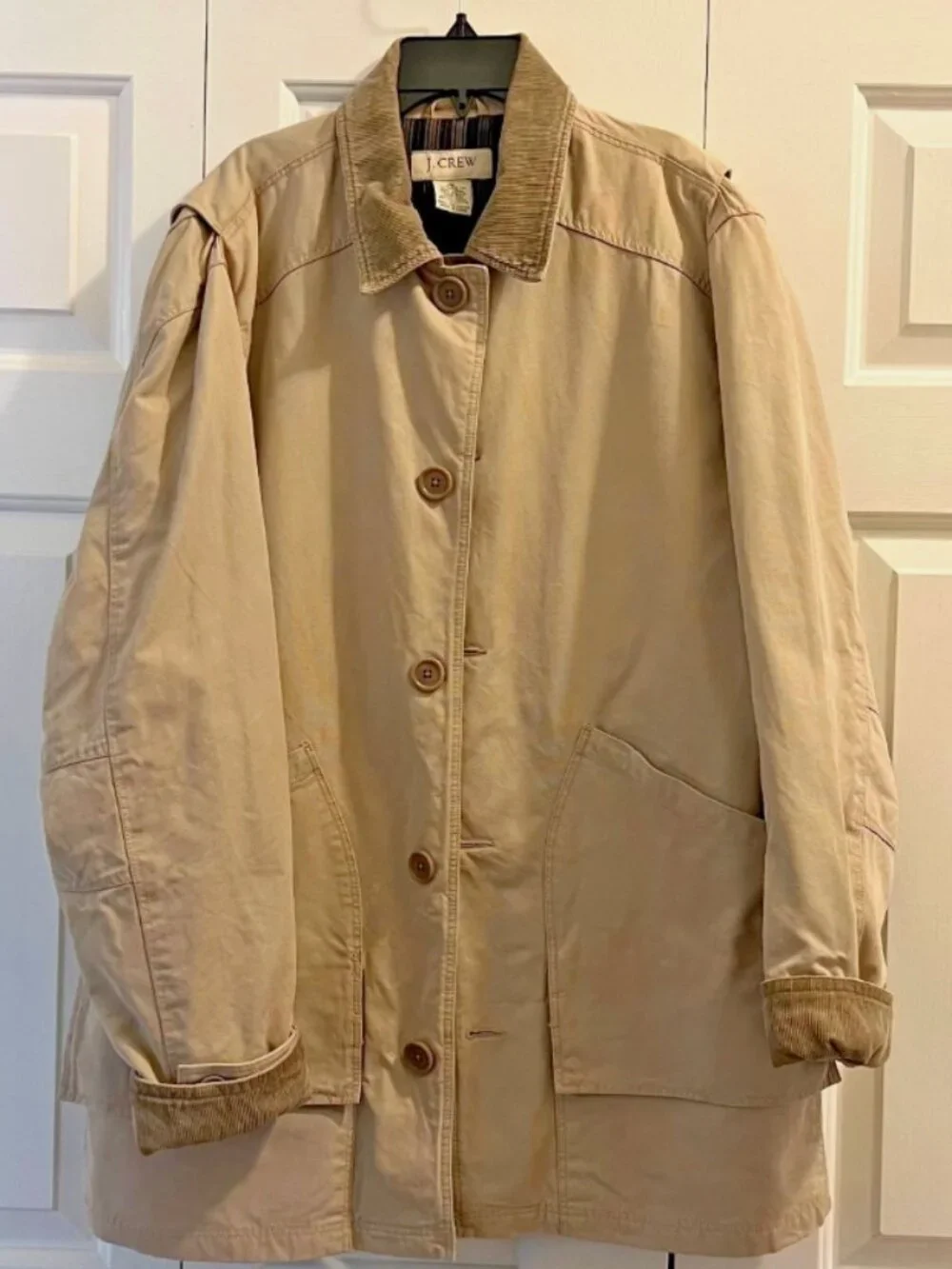 J. Crew Barn Chore Field Jacket Mens Medium Stripe Lining Corduroy Collar